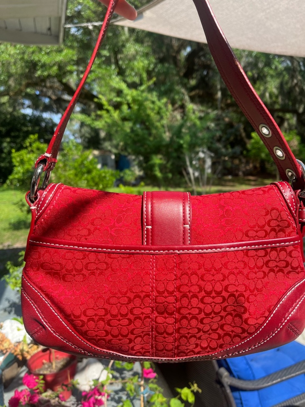 Vintage coach red soho bag - Picture 4 of 9